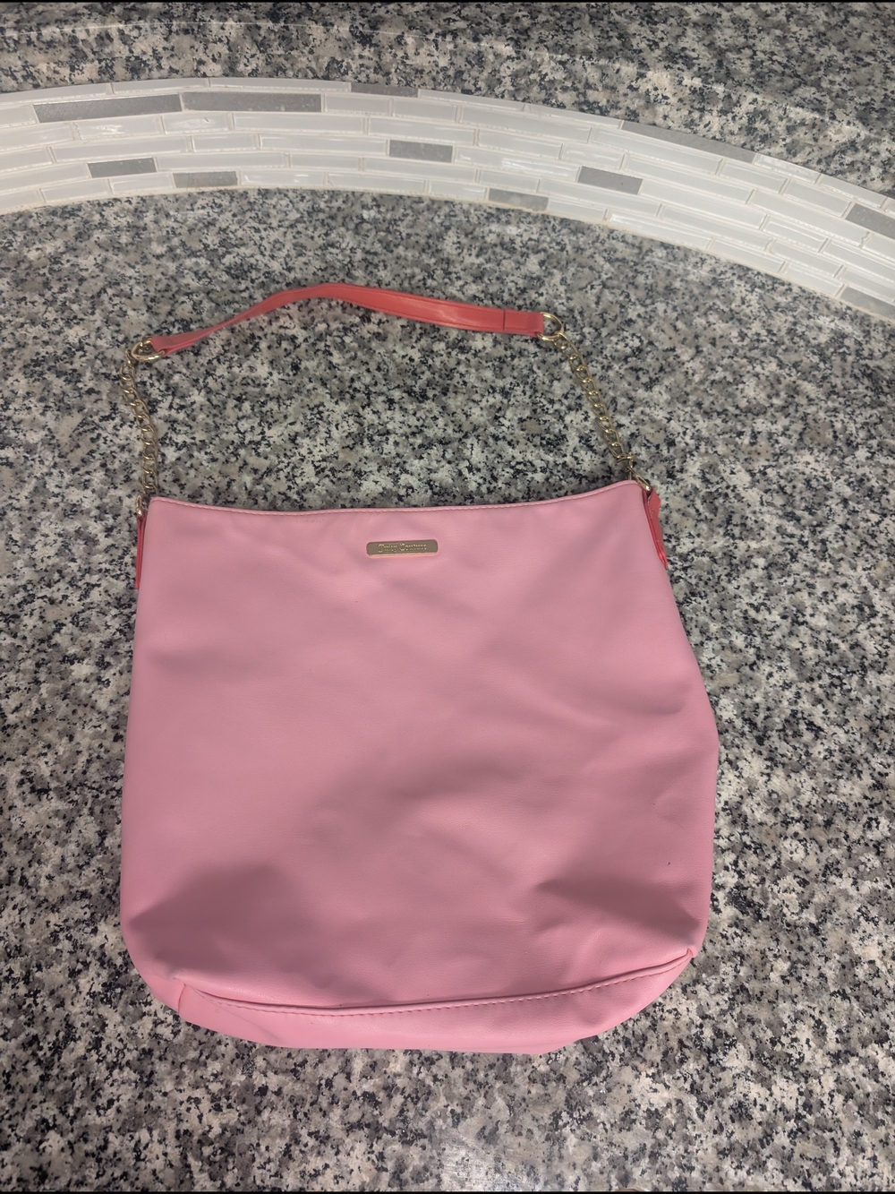 Juicy Couture Light Pink Chain-Handle Shoulder Bag